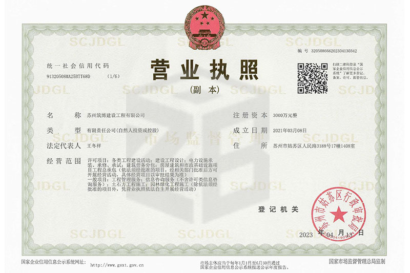 營(yíng)業(yè)執(zhí)照副本